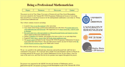 Desktop Screenshot of beingamathematician.org