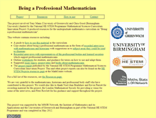 Tablet Screenshot of beingamathematician.org